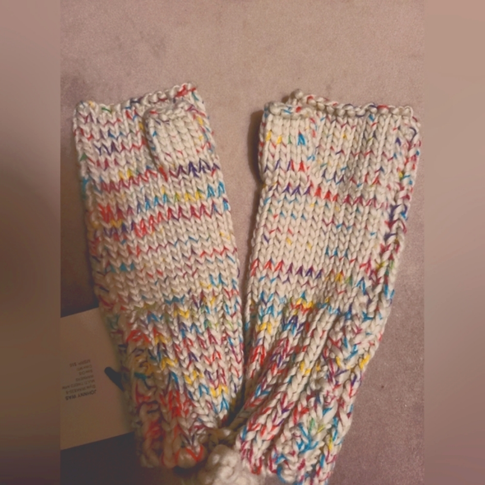 NWT Johnny Was Multi Tweed Arm Warmers